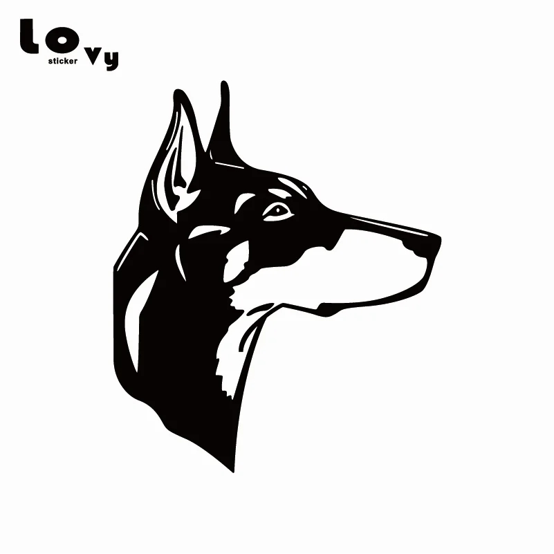 Doberman Head Dog виниловая Автомобильная мультяшная наклейка животное для украшения