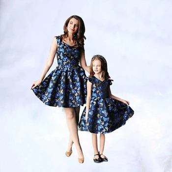

Family Matching Clothes Women Kids Girl Formal Cute Party Princess Dress Elegant greatful Outfits Mother daughter dresses