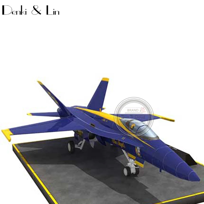 

1:48 3D McDonnell Douglas F/A-18 Hornet Fighter Plane Aircraft Paper Model Assemble Denki & Lin Puzzle Game DIY Kids Toy