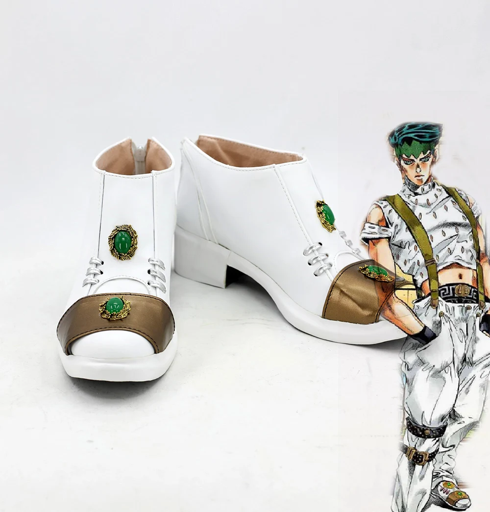 

JoJo's Bizarre Adventure Rohan Kishibe White Shoes Boots Cosplay Custom Made