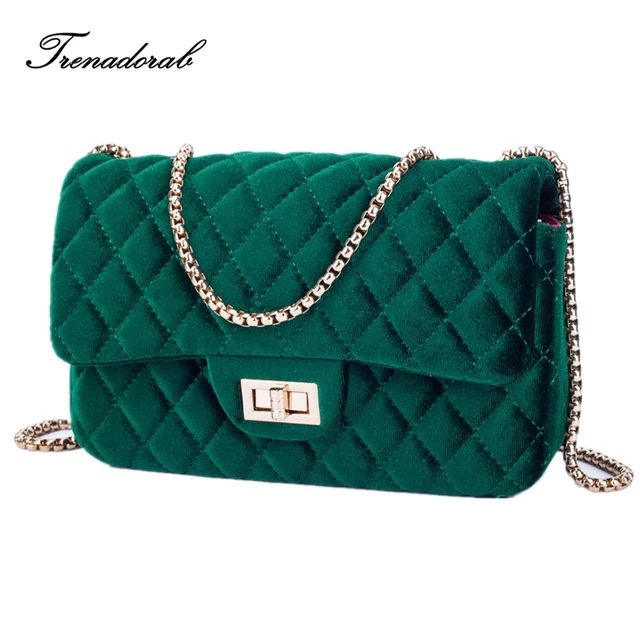 Trenadorab Velour Shoulder Bag Women Luxury Handbags Designer Trenadorab Velour Shoulder Bag Women Luxury Handbags Designer Brand Las Chain Velvet Crossbody Messenger Bags