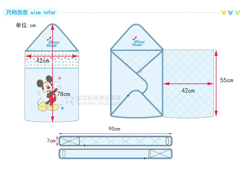 Детские одеяла с Микки Маусом и Минни для новорожденных мальчиков и девочек; хлопковые одеяла; теплые спальные мешки; сезон осень-зима