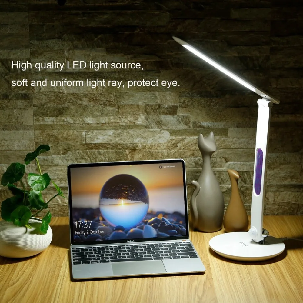

ICOCO LED Eye-protective Table Lamp with LED Calendar Touch Sensor Dimmable Adjustable Energy Saving No Skin Injury