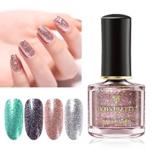 BORN PRETTY 6 пилка для ногтей блестящая голографическая блестящая лак с металлическим оттенком блестящие флаконы блестки маникюр лак для ногтей