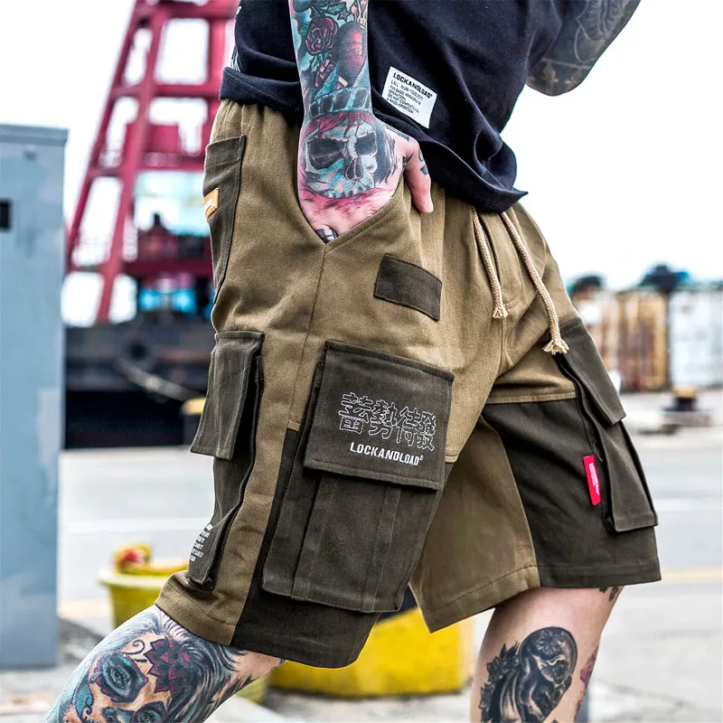 Patchwork Cargo Baggy Shorts 1