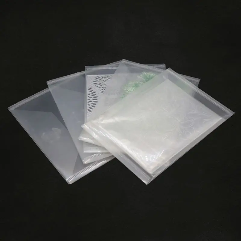 

5pcs Resealable Clear Plastic Seal Bags Storage Case For Cutting Dies Stencil Album Stamp Crafts L29K