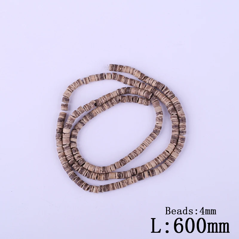 

Hot Sale 4mm Light Coffee Coconut Shell Hole Beads Wholesale Natural Simple Flat Round Beaded For Kids DIY Jewelry Making