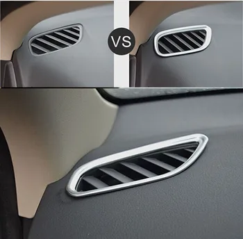 

ACCESSORIES FIT FOR MITSUBISHI OUTLANDER 2016 FRONT AIR VENT OUTLET CHROME COVER FRAME BEZEL TRIM INSERT