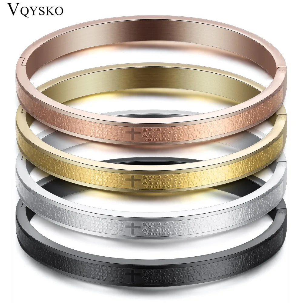 stainless steel bracelets & bangles for women titanium steel Cross