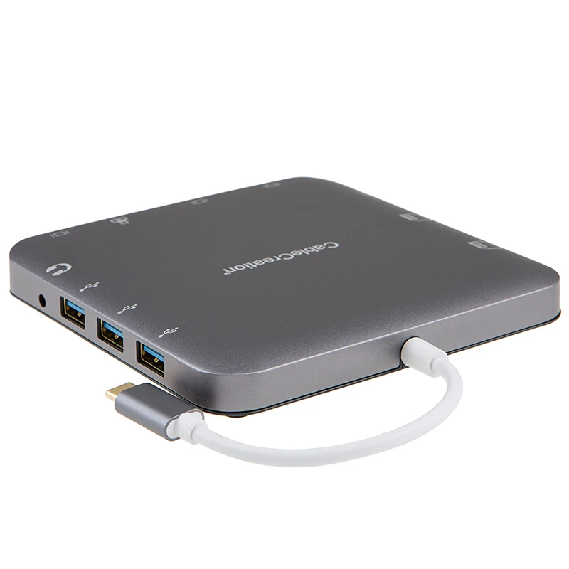 USB C к 3 0/HDMI 4K/VGA/Mini Display/Ethernet/стерео/SD карта/Micro SD карта типа концентратор HDMI VGA