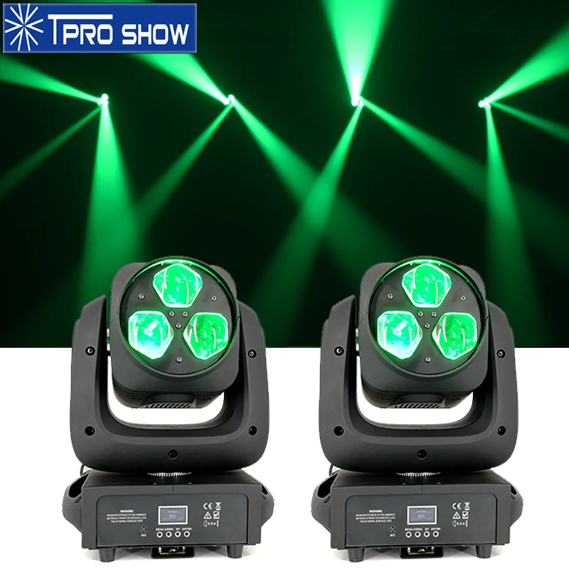 

LED Beam 3x40W Bee Eye Stage Lighting Mini Moving Head Beam LED Zoom Wash Night Club Lights for Party Lights Disco Dance Floor