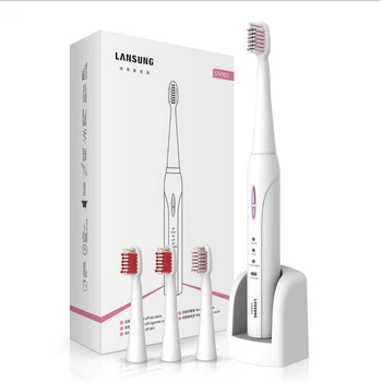 

Powerful Sonic Electric Toothbrush 35000vpm Adult Toothbrushes Gum Health Battery 4 Replacement Brush Heads Sonic Tooth brush