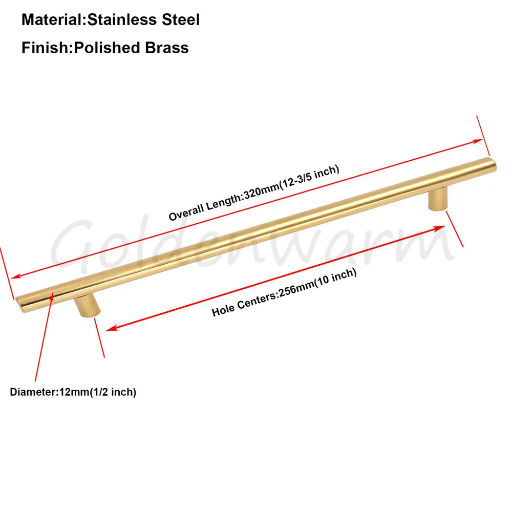 Полированный латунный Шкаф Тянет расстояние между отверстиями 2,5 дюймов~ 10 дюймов ручка для кухонной двери Золотая мебельная фурнитура для ящиков Ручки 10 Упаковка