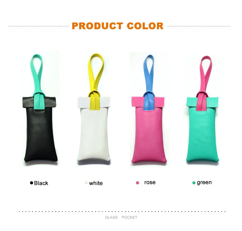 Portable Drawstring Glasses Bags Women's Sunglasses Case Light Convenience Eyeglasses Solid Storage Box Case Bags PU Leather Glasses pouch1 (5)