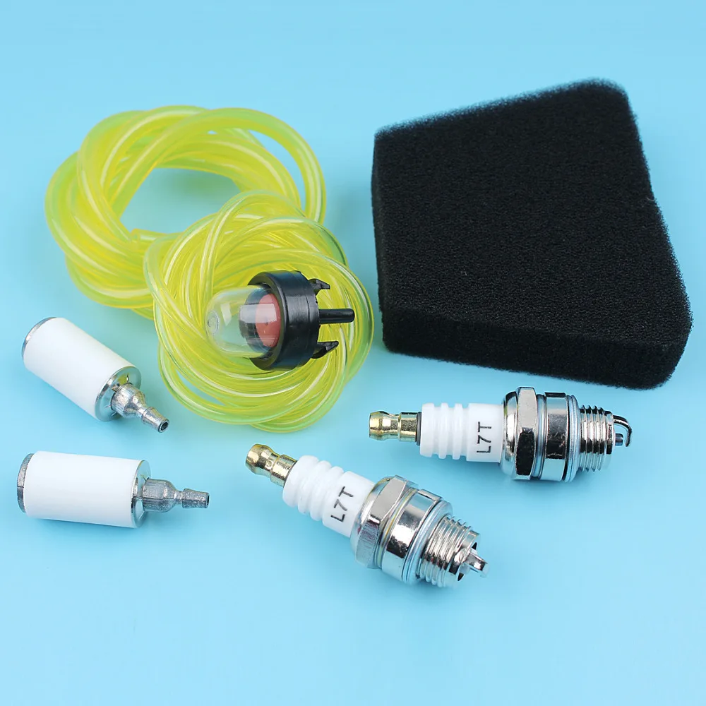 lzndeal New Air Fuel Filter Primer Bulb Fuel Line Spark Plug For Poulan Craftsman Chainsaw 