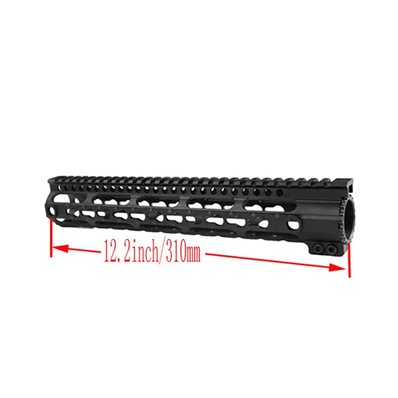 Высокое качество Тактический 7 ''9'' 10,2 ''12,2'' 15,25 ''Handguard Keymod рельсовая система для страйкбола AEG Охотничьи аксессуары - Цвет: 12.2inch