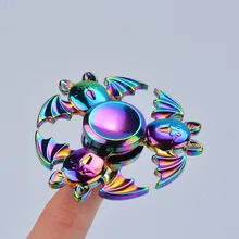 Три листа летучая мышь дьявол Демон тип металлический палец ручной Спиннер Непоседа фокус EDC стол сенсорные игрушки снятие стресса СДВГ для детей