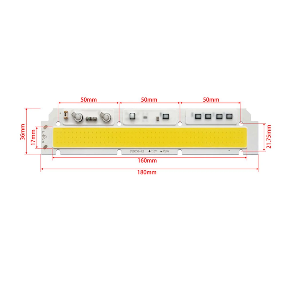LED COB чип 50 Вт 40 30 AC220 в нет необходимости драйвере Smart IC светильник вые бусины для DIY