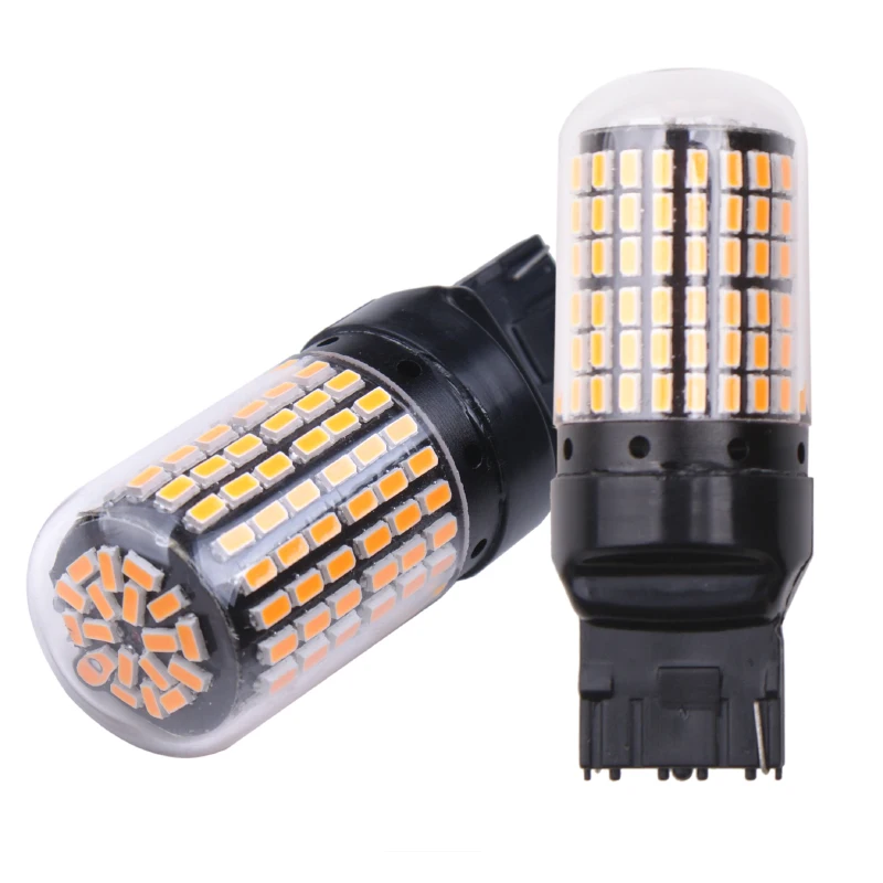 RXZ 2шт Янтарный BAU15S py21w BA15S T20 7440 1156 S25 светодиодный 3014 144 Smd лампы для автомобильных
