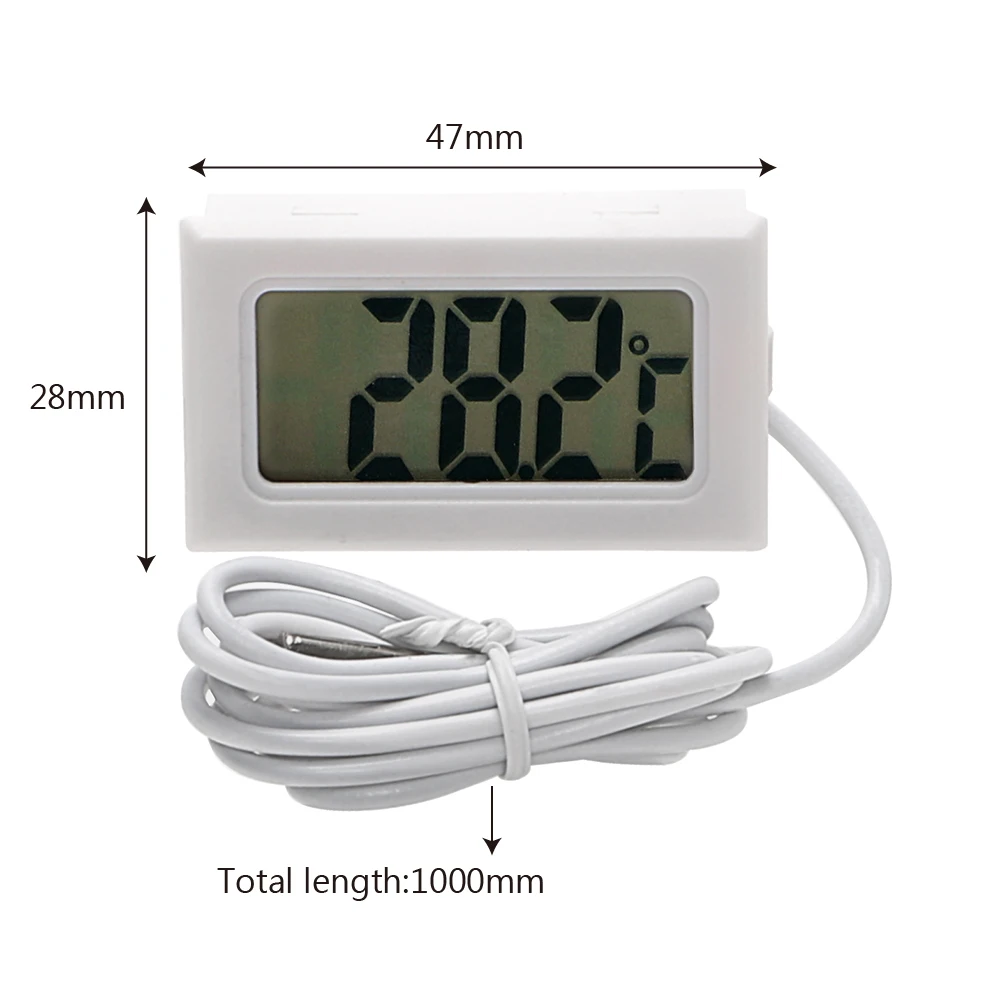 YOSOLO Temperature Gauge Meter Car Thermometer For Fish Tank Refrigerator Digital Clock LCD Display Car Ornaments Car-Styling YOSOLO Temperature Gauge Meter Car Thermometer For Fish Tank Refrigerator Digital Clock LCD Display Car Ornaments Car-Styling