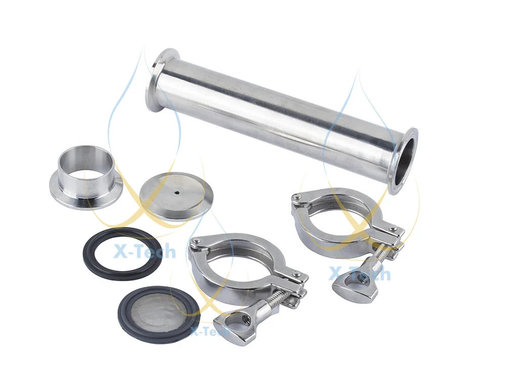 stainless steel 304 BHO Oil Extraction spare parts 1.5/" Tri Clamps x 2