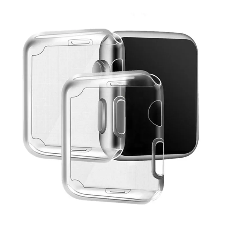 

ASHEI Watch Soft TPU Case for Apple Watch Screen Protector All-around Protective Case 0.3mm Ultra-thin Cover for iWatch 3 2 1