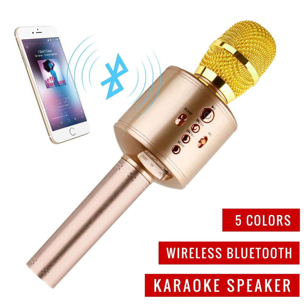 

Bluetooth Wireless Handheld Microphone Professional Player Speaker Family KTV Microphone Mobile Outdoor Party Speaker