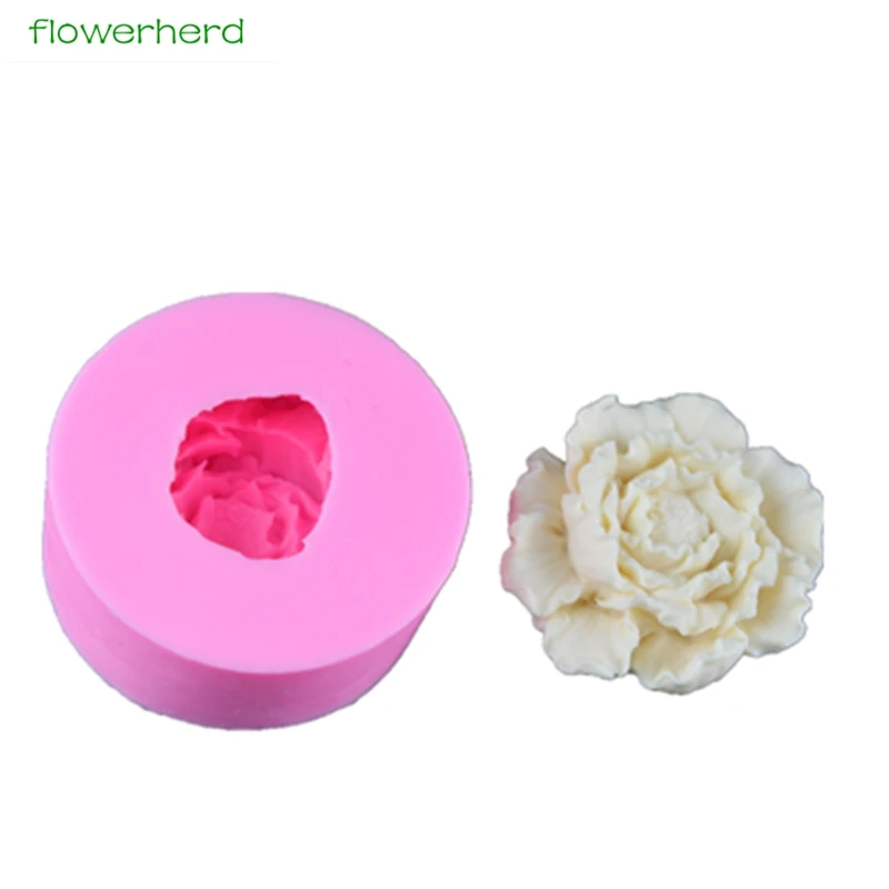 

3D Peony Flower Shape Soap Mold Silicone Chocolate Mould Tray Homemade Making DIY Flower Candle mould