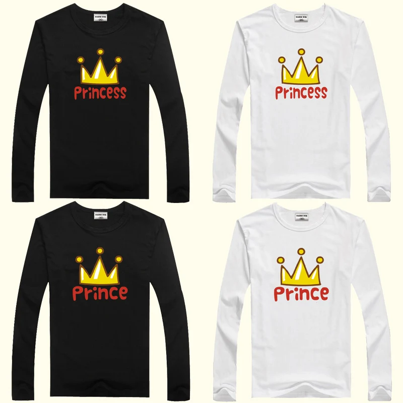 

DMDM PIG Crown Print Baby Long Sleeve T Shirt For Summer Kids Boys Girls T-Shirts Clothes Cotton Toddler Tops Size 3 5 6 8 Years