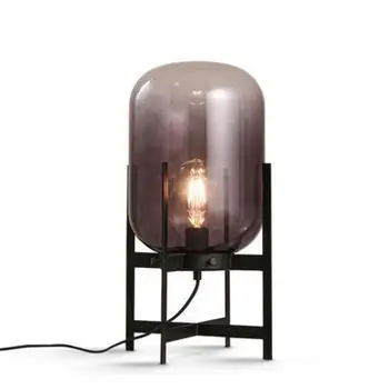 

Post-modern Creative Designer Black/white Iron Glass Led E27 Table Lamp For Living Room Bedroom Deco H 46cm Ac 80-265v 1166