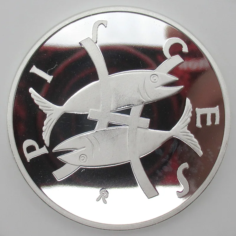 

2019 US Pisces Silver Coins For Souvenir American Constellation Coin Collections Special New Year Gift