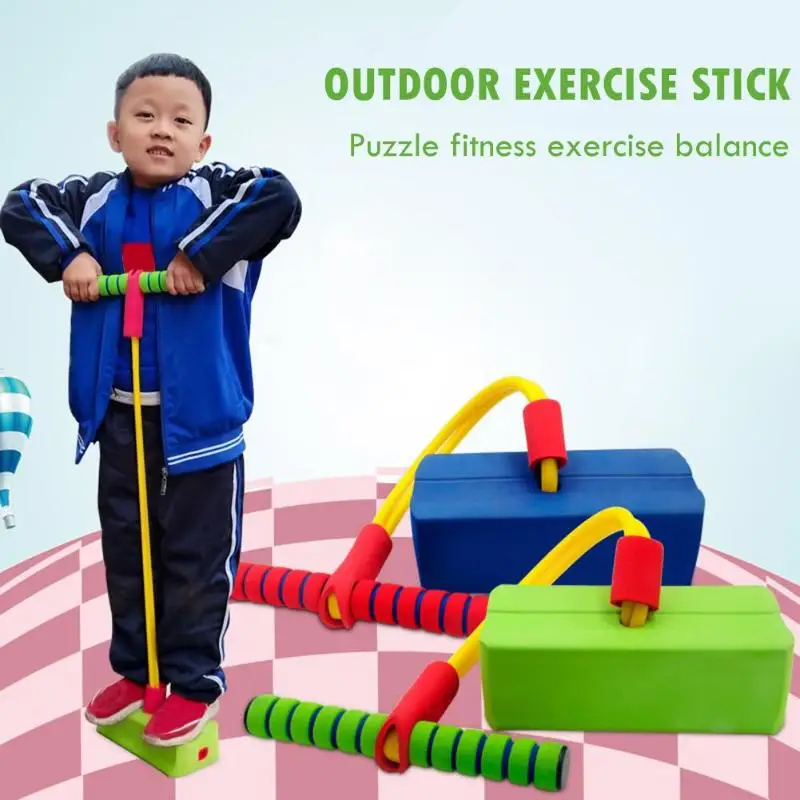 Teaching Increase Educational Toys Jumping Sports Outdoor Games Children Rubber Crazy Jumping Stilts SafetyToys For Kids Toy