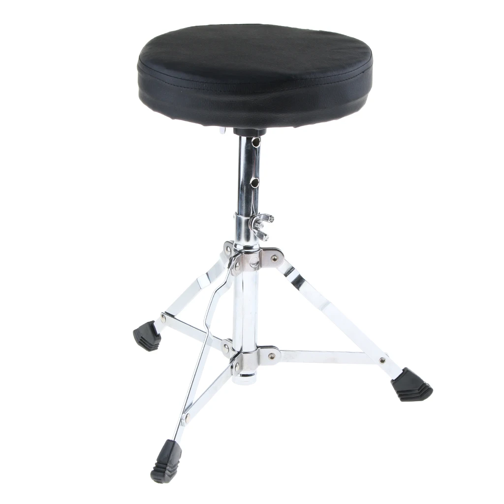Adjustable Metal Tripod Children Padded Stool Stand Chair for Guitar Piano Drum Playing |