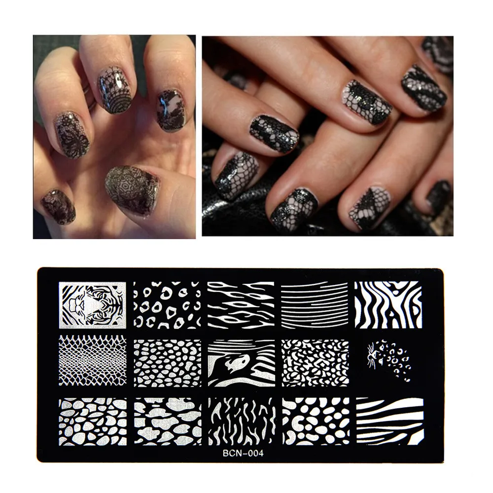 

1PC Pattern DIY Nail Art Image Stamp Stamping Plates Manicure Template stickers kawaii nail decoration accessories