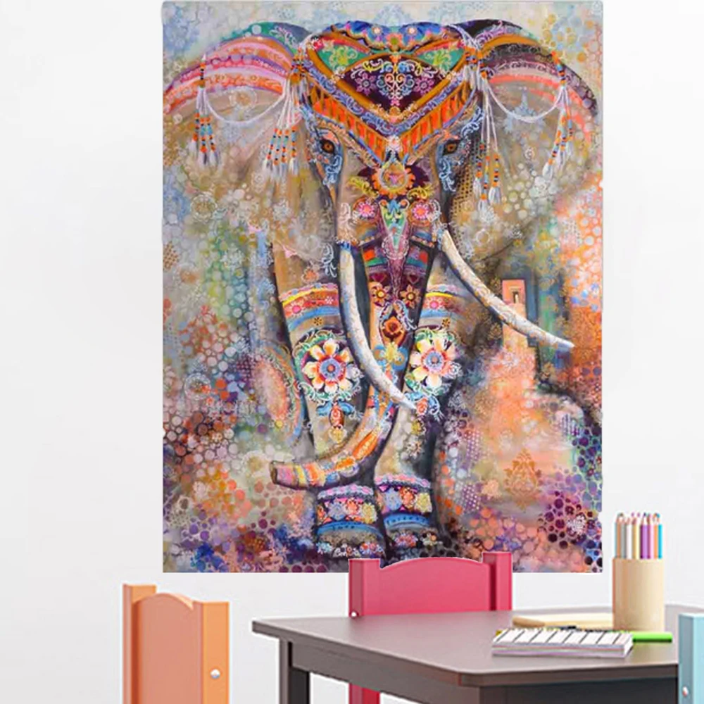 

Colorful Hippie Elephant Tapestry India Mandala Tapestry Wall Hanging Printed Bohemian Shawl Home Decoration