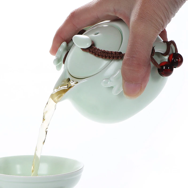 TANGPIN ceramic teapot kettle gaiwan tea cup for puer chinese tea pot portable set with travel bag