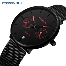 CRRJU New Fashion Sports Mens Watches Top Brand Luxury Waterproof Simple Ultra-Thin Watch Men Quartz Clock Relogio Masculino CRRJU New Fashion Sports Mens Watches Top Brand Luxury Waterproof Simple Ultra-Thin Watch Men Quartz Clock Relogio Masculino