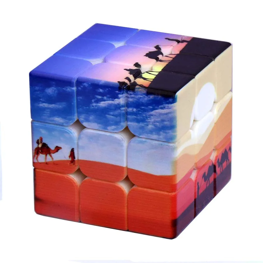 

Magic Cube 3x3x3 Desert Camel Print Cube Puzzle Games Neo Cubo Magico Educational Toys for Children