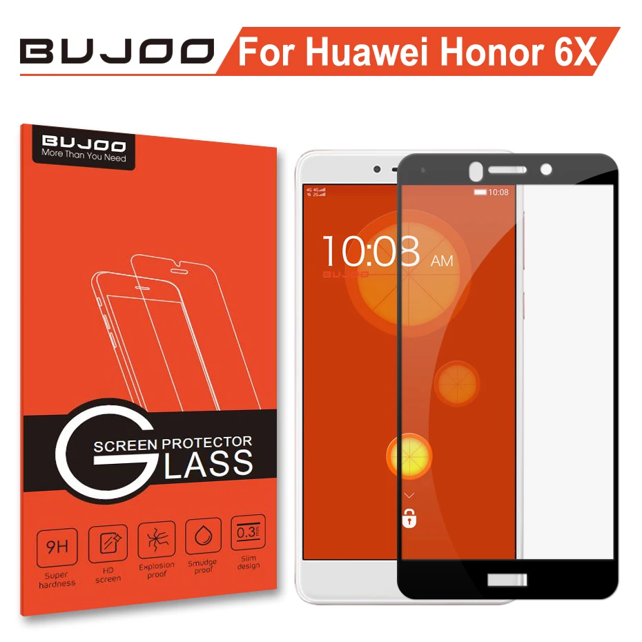 Оригинальное защитное 2.5D Закаленное стекло BUJOO с полным покрытием для Huawei Honor 6X 6 X