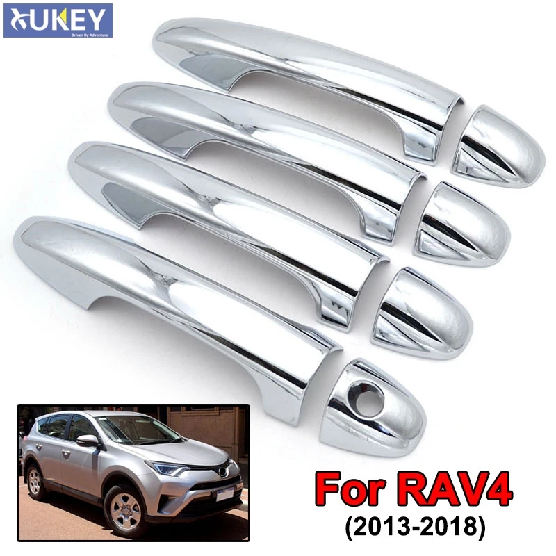 Хромированная крышка дверной ручки для Toyota Rav4 2013 2014 2015 2016 2017 2018 отделочная