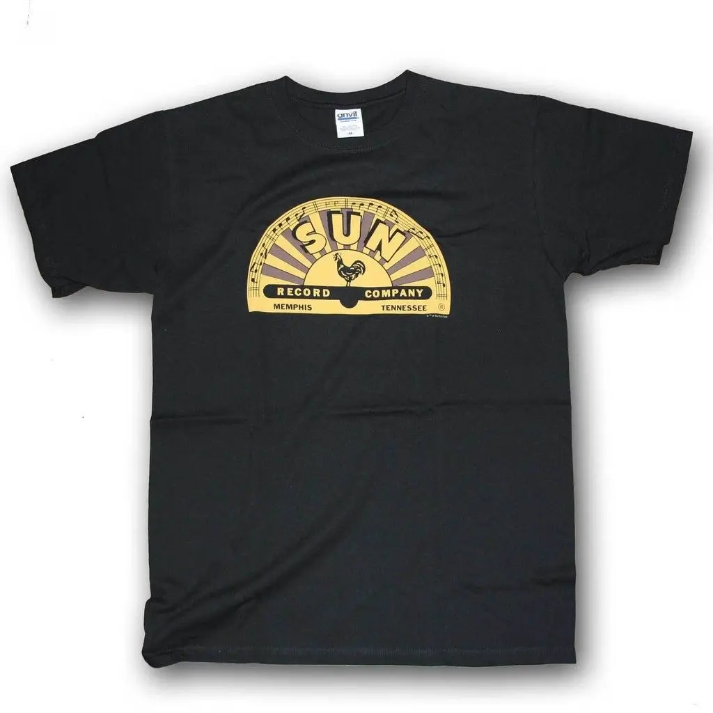 Sun Records футболка 100% Официальный импорт Элвис Пресли Рой Orbison Johnny Cash Удобная