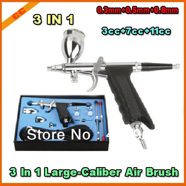 116 Gun Trigger Type 3 In 1 Large Caliber Air Brush For Wall Paint/Car