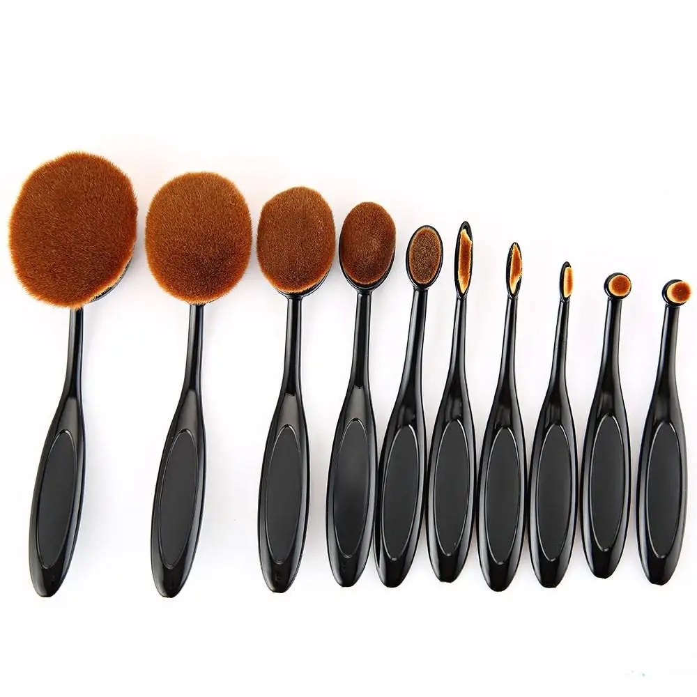

10pcs Beauty Cream Cosmetic Foundation Mixing Tools  Puff  Batch Power Makeup Toothbrush
