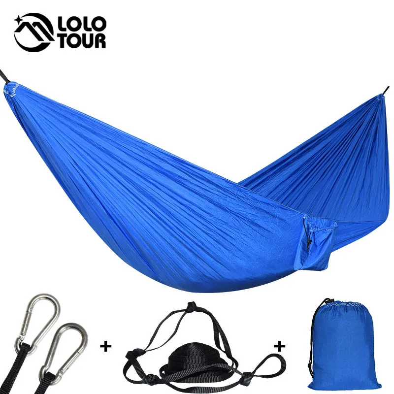 

Ultralight Portable Hammock Outdoor Leisure Relax Hanging Swing Hamac Double Person Durable Camping Hanging Bed 270*140cm