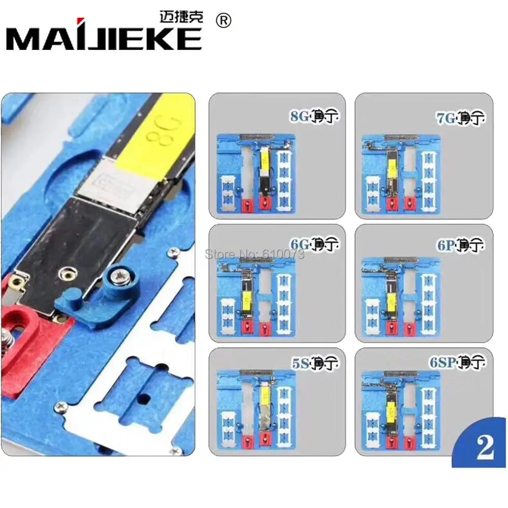 

MAIJIEKE Phone Repair Fixture for iPhone 5s 6 6s 7 8 plus Repair Motherboard Fixture CPU Chip Repair Tools PCB Holder jig
