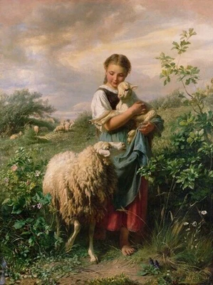 

14/16/18/27/28 The Shepherdess - Counted Cross Stitch Kits - DIY Handmade Needlework for Embroidery Cross Stitch Sets DMC Color