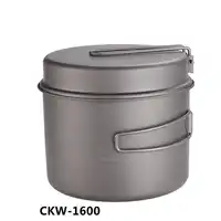 TOAKS Pannenset Ultralight Titanium Pot Koekenpan Outdoor Camping Titanium Kom Titanium Cup Picknick 1100 ml, 1300 ml, 1600ml