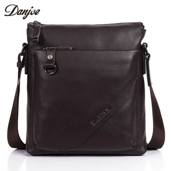 

New Men Messenger Bag Genuine Leather Shoulder Business Bag Gentleman Daily Travel Bag Natural Cowhide Crossbody Bag Male