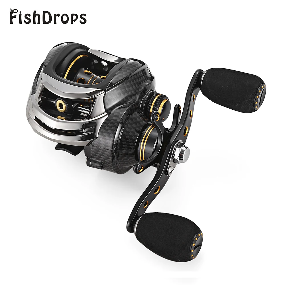 

FISHDROPS LB200 7.0:1 Baitcasting Fishing Reel 18 Ball Bearing Carp Fishing Left Right Hand Bait Casting Fishing Reel