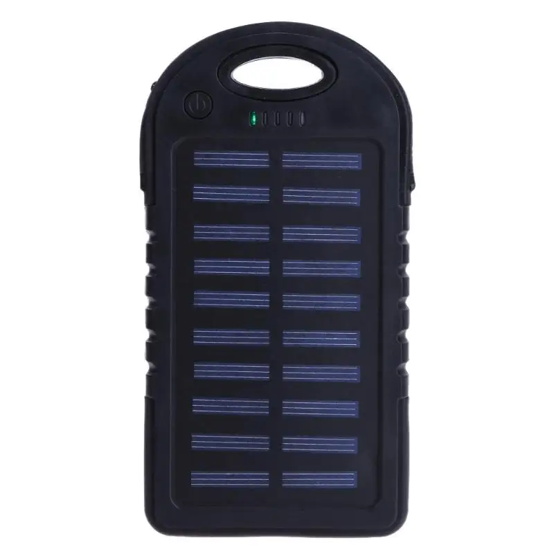 

6000mAh Waterproof Solar Charger Dual USB External Battery Power Bank w/LED
